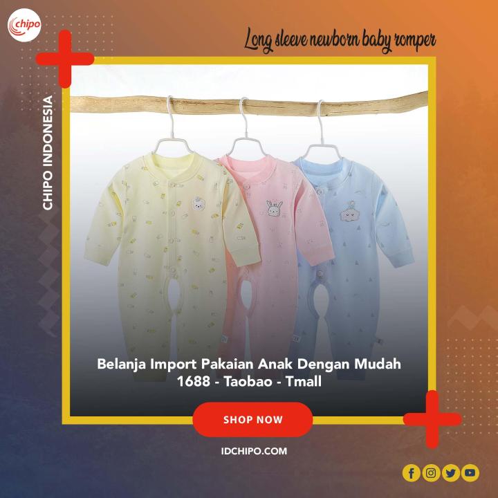 pakaian anak import Long sleeve newborn baby romper